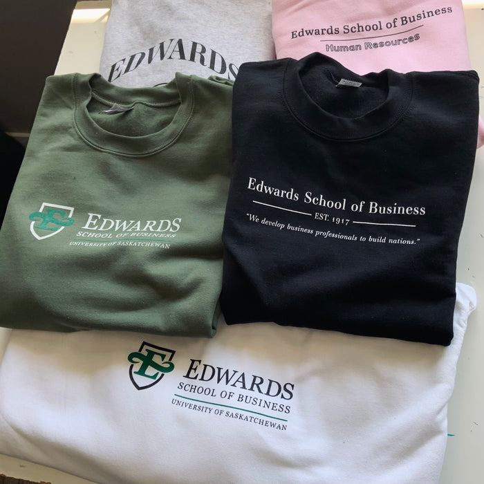 Edwards School of Business prints, screen printed by XUSI