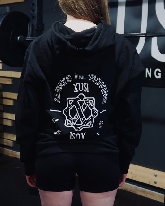 Always Improving Black Hoodie