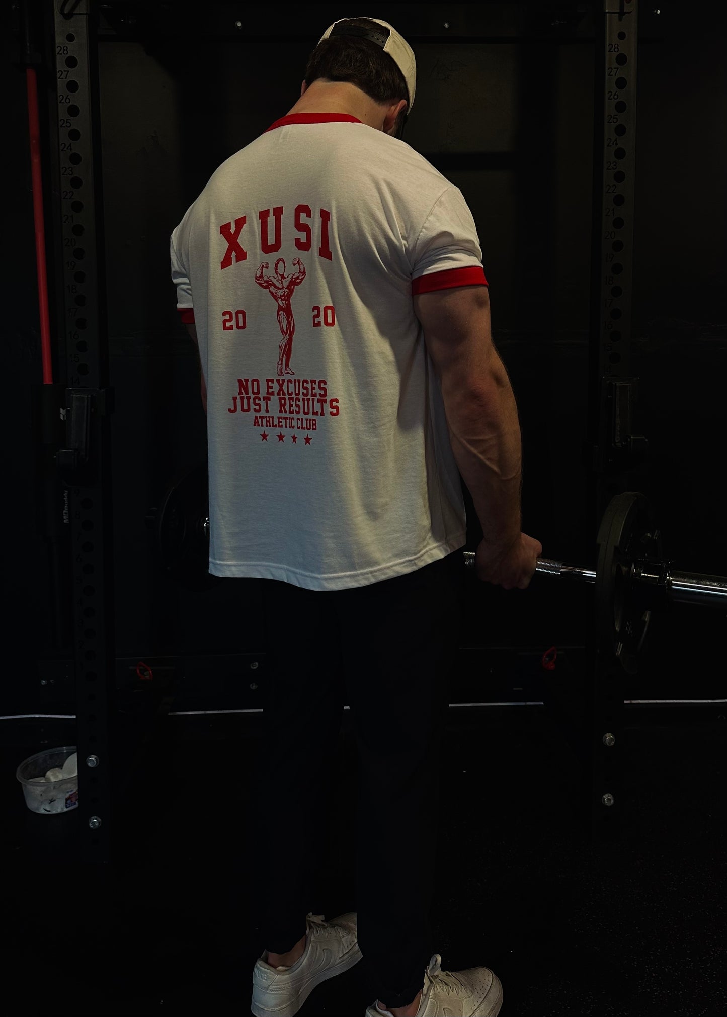 Mens Poly Cotton Ringer Golden Era Red T-Shirt