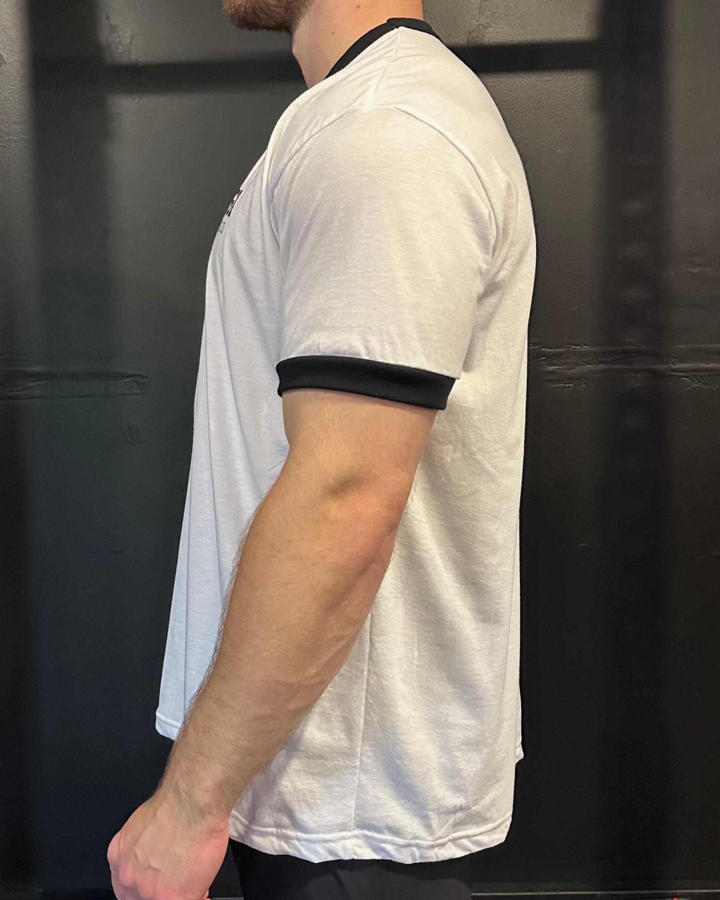 Mens Poly Cotton Ringer Golden Era Black T-Shirt
