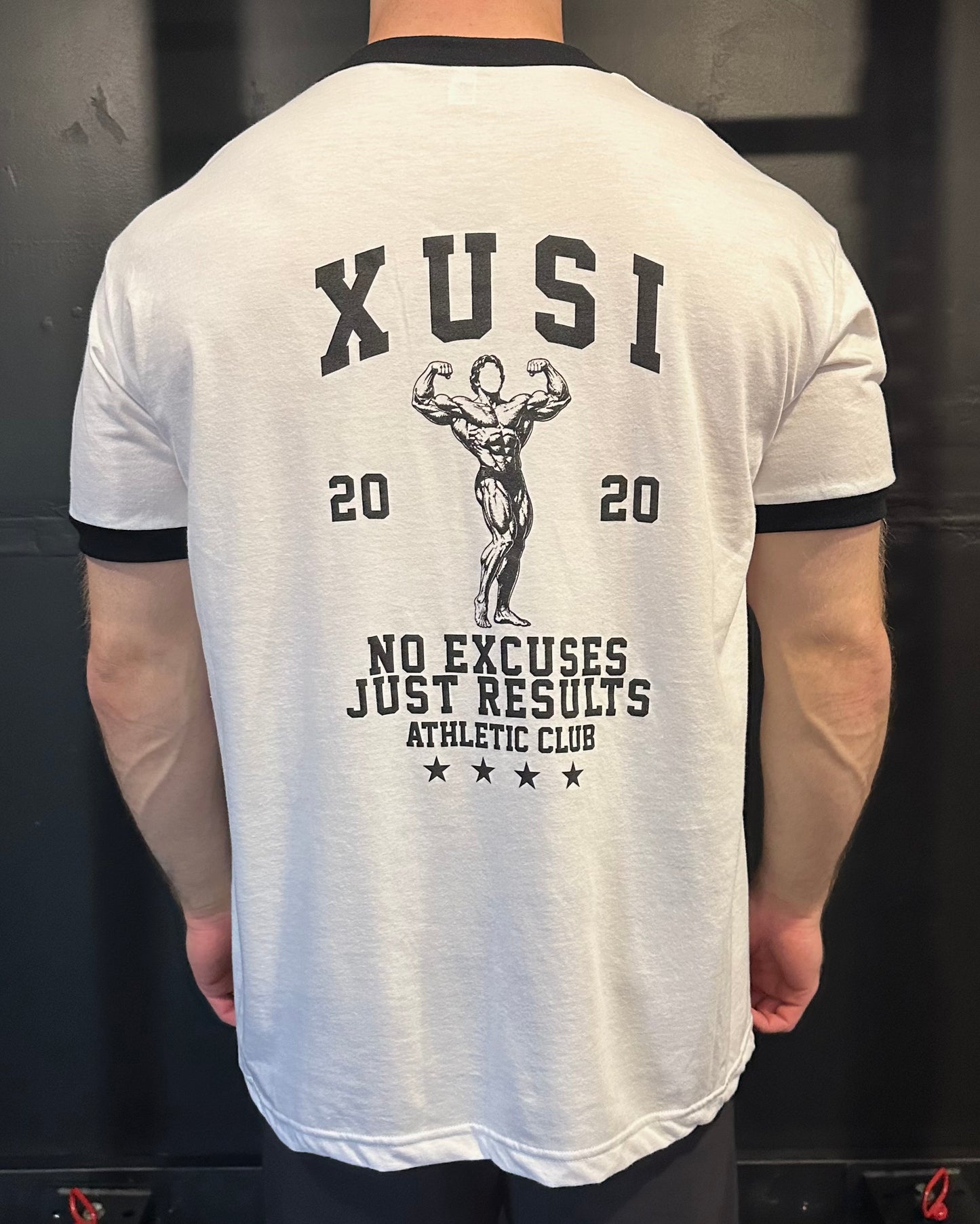 Mens Poly Cotton Ringer Golden Era Black T-Shirt