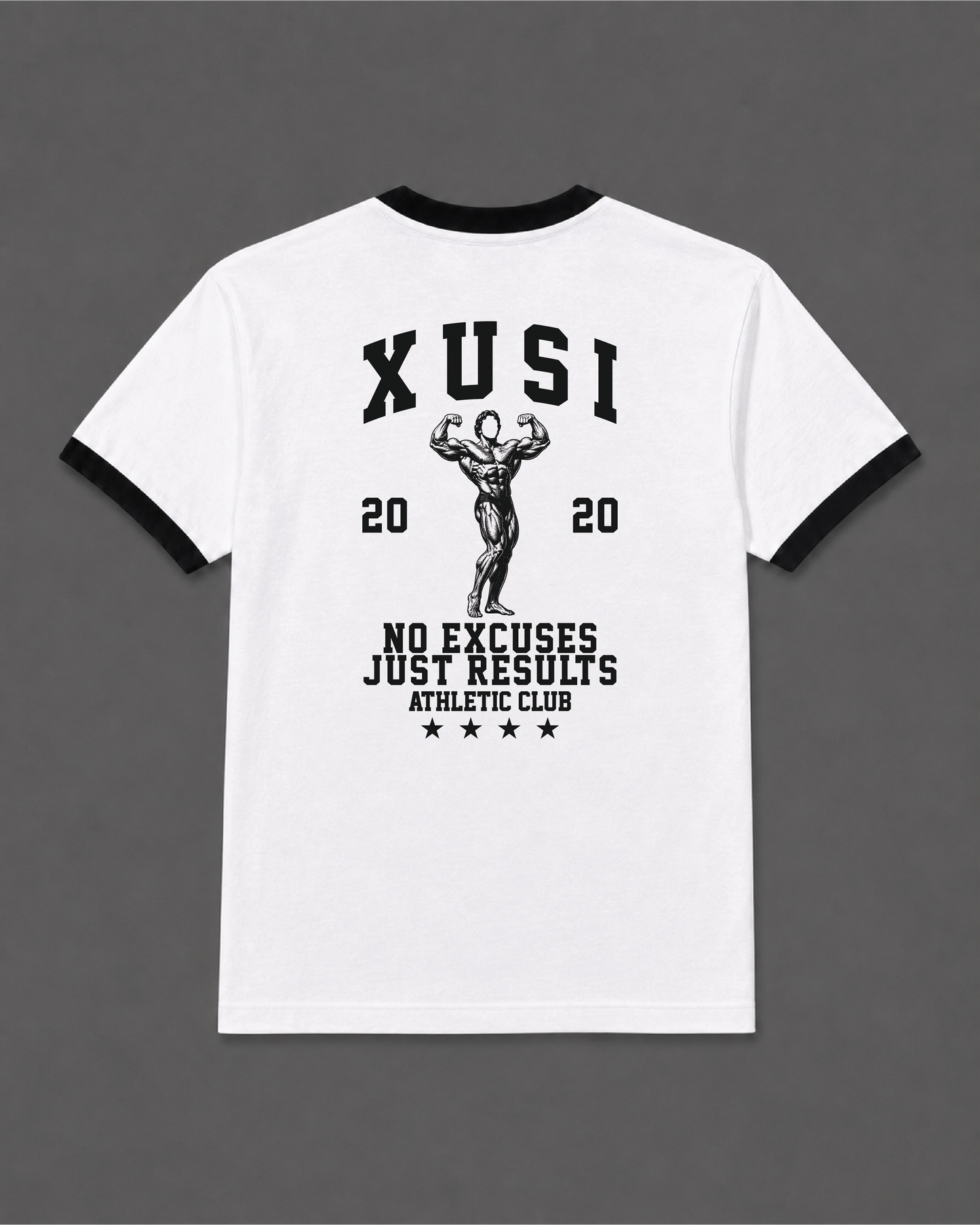 Mens Poly Cotton Ringer Golden Era Black T-Shirt