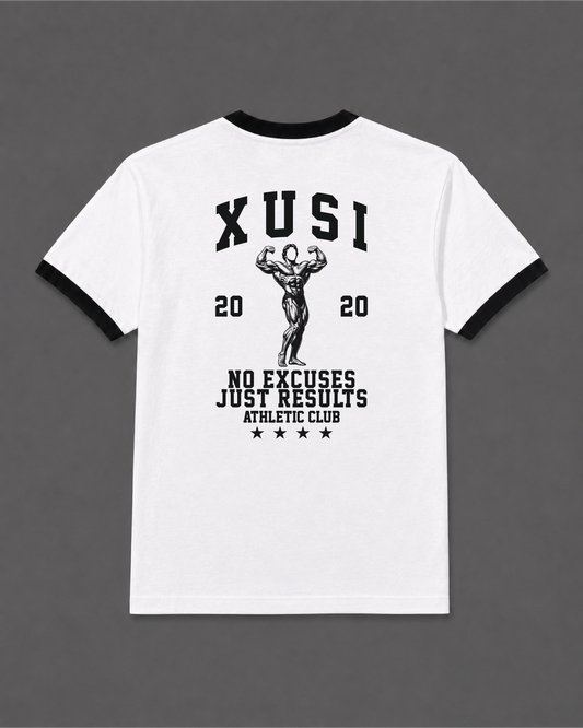 Mens Poly Cotton Ringer Golden Era Black T-Shirt