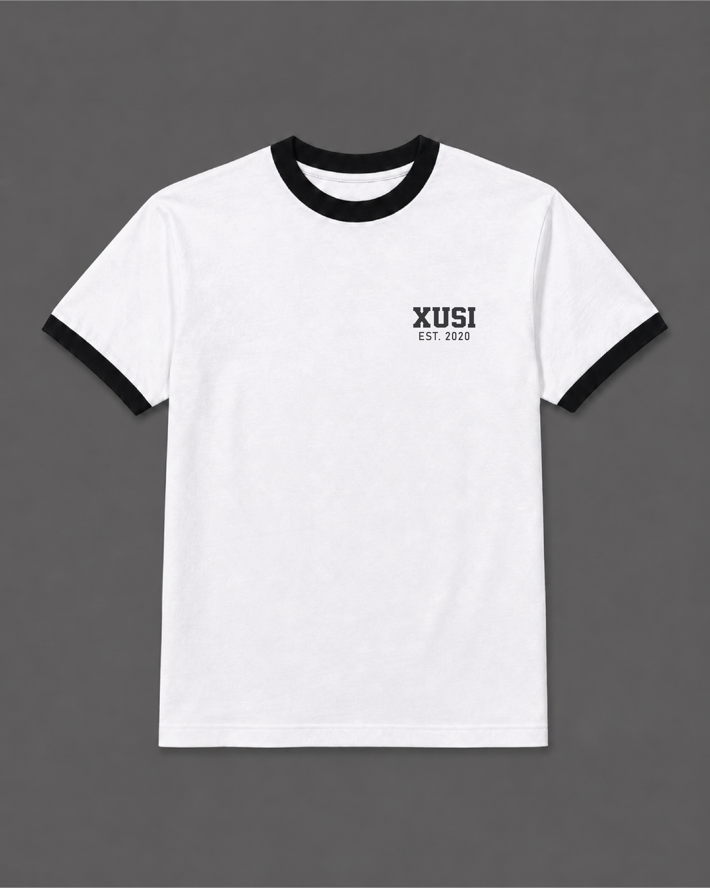 Mens Poly Cotton Ringer Golden Era Black T-Shirt