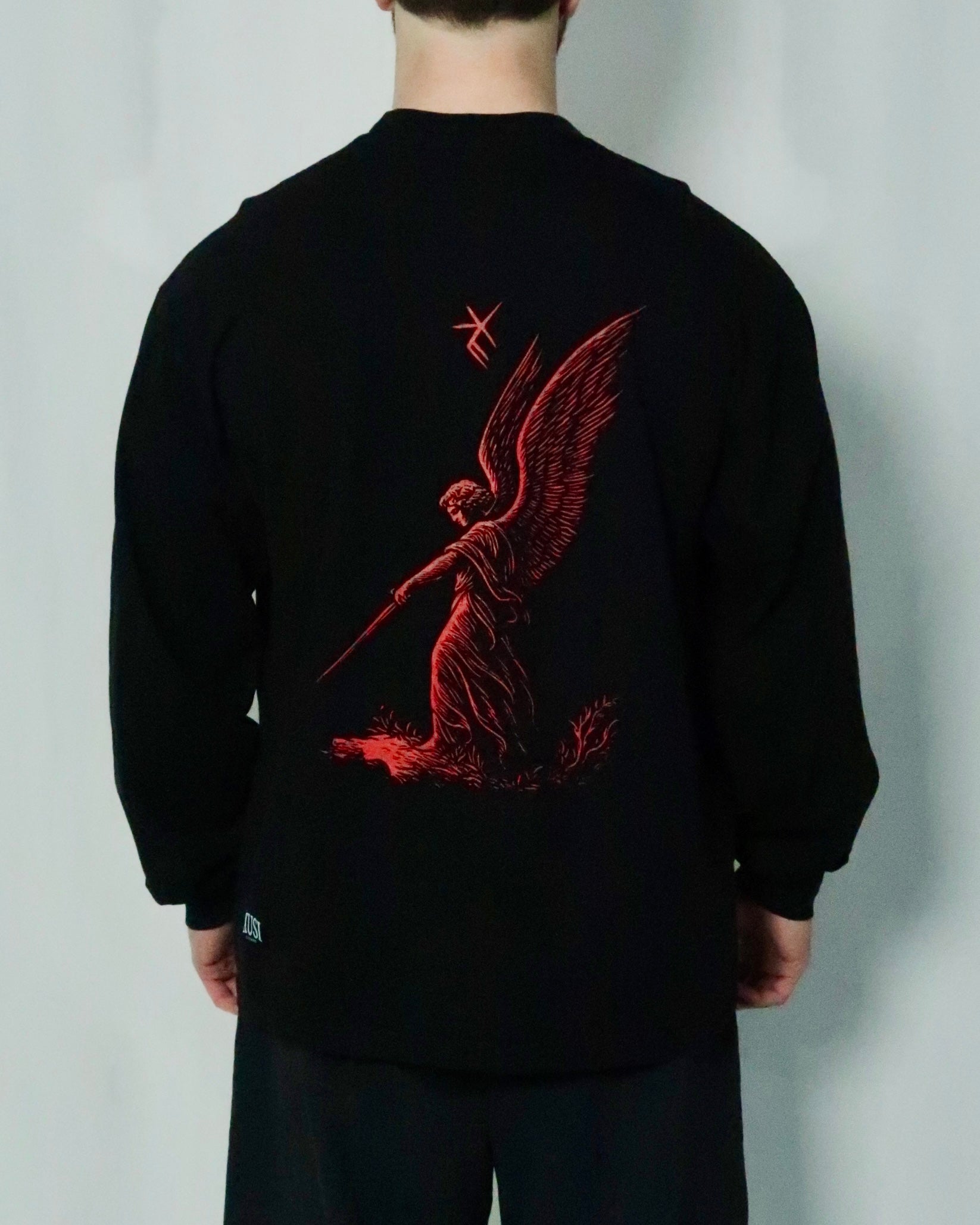 Black Seraph's Wrath Long Sleeve Tee – XUSI Clothing & Screen-Printing