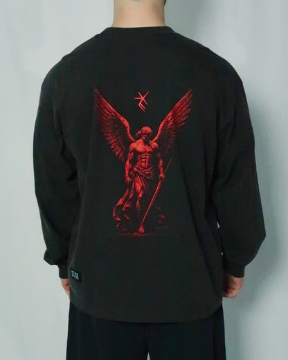 Vintage Black Guardian Of Discipline Long Sleeve Tee