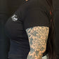 Women's Black Rose Baby Rib T-Shirt