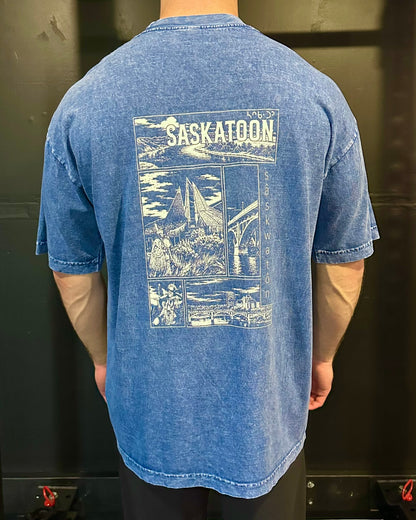Blue sâskwatôn T-Shirt