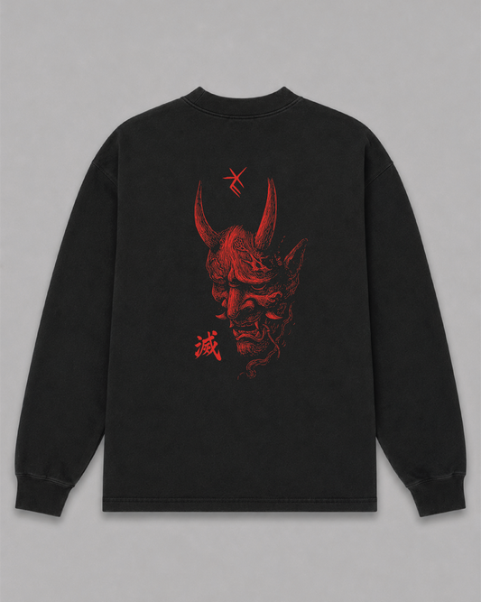 Black Oni Long Sleeve Tee