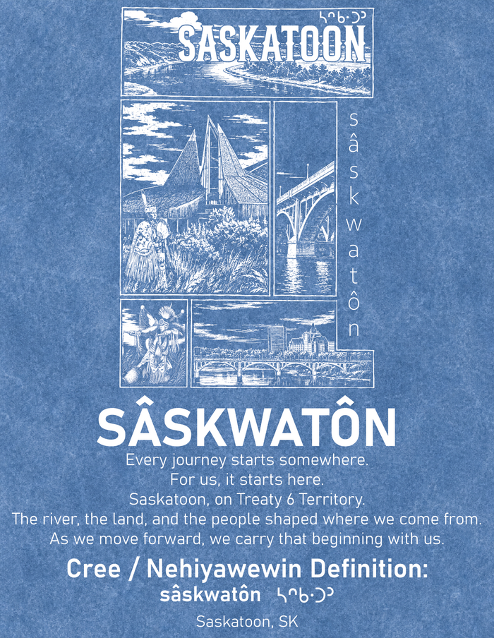 Sâskwatôn design artwork by XUSI