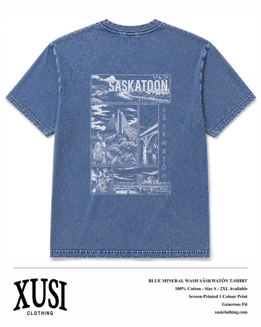 Blue sâskwatôn T-Shirt