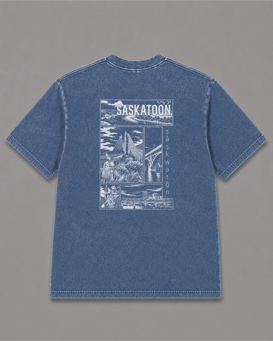 Blue sâskwatôn T-Shirt