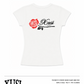 Women's White Rose Baby Rib T-Shirt