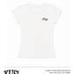 Women's White Rose Baby Rib T-Shirt