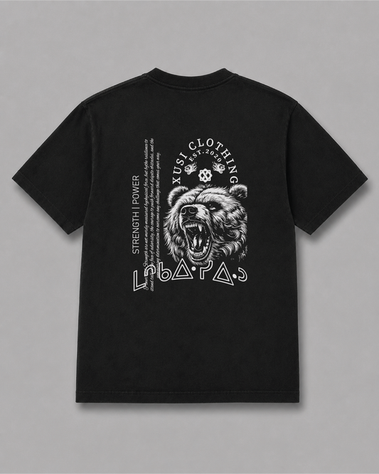 Bear T-Shirt, back print – Indigenous-owned t-shirt by XUSI, Saskatoon