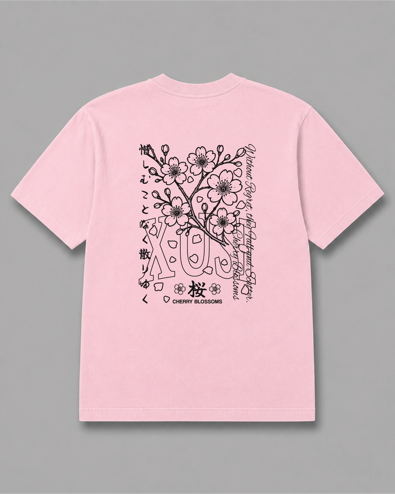 Cherry Blossom, back print – Indigenous-owned t-shirt by XUSI, Saskatoon
