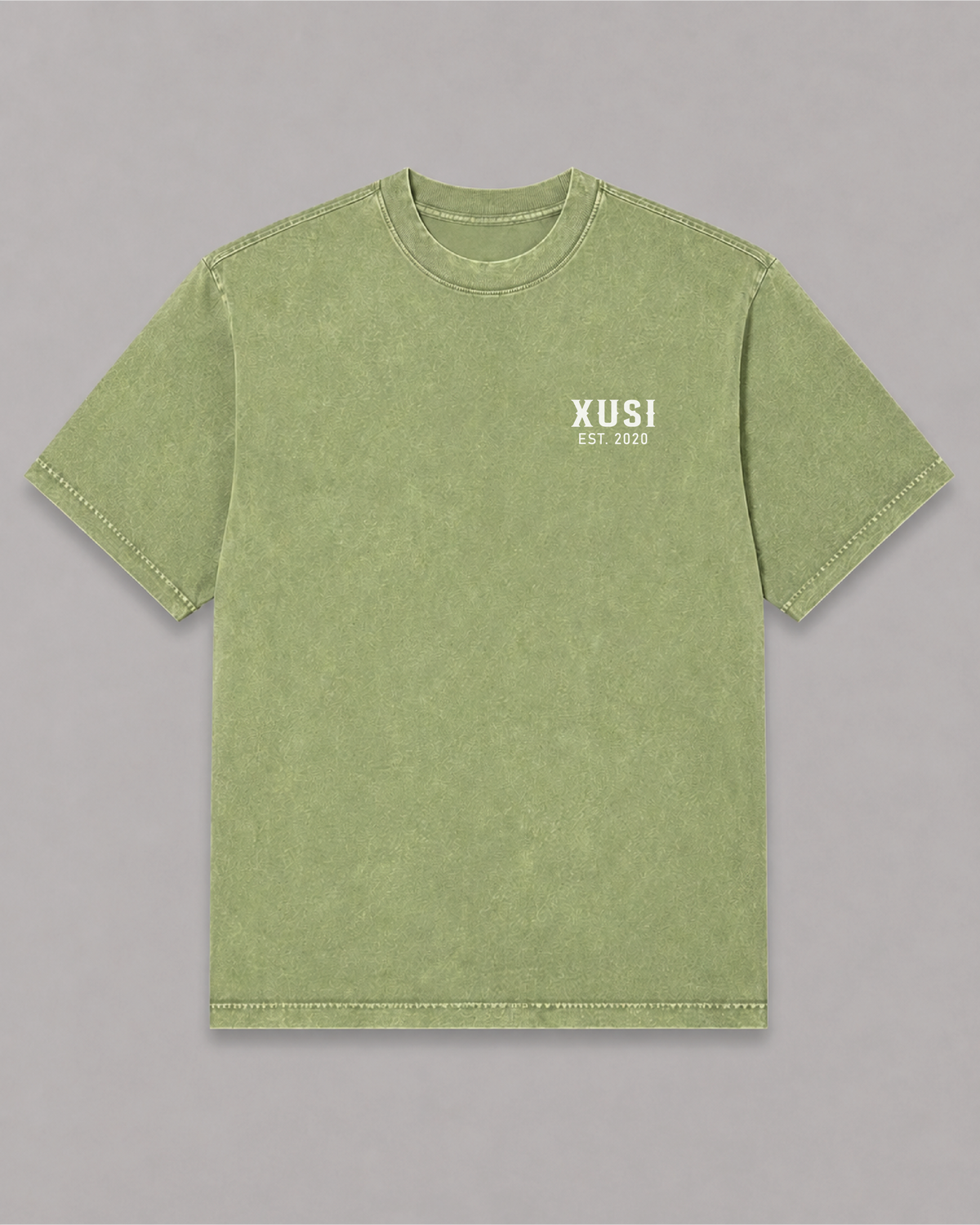 Green sâskwatôn T-Shirt, front print – Indigenous-owned t-shirt by XUSI, Saskatoon