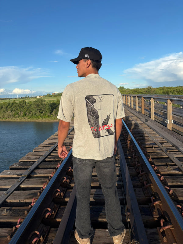 Limestone The Great Drive T-Shirt, photo 3 – Indigenous-owned t-shirt by XUSI, Saskatoon