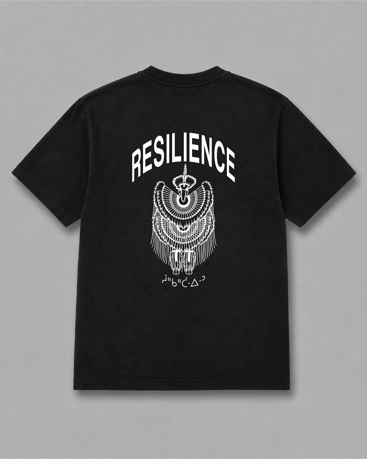 Resilience T-Shirt, back print – Indigenous-owned t-shirt by XUSI, Saskatoon