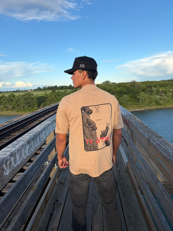 Sandstone The Great Drive T-Shirt, photo 3 – Indigenous-owned t-shirt by XUSI, Saskatoon