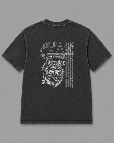 Sôhkahpinêw Wolf T-Shirt, back print – Indigenous-owned t-shirt by XUSI, Saskatoon